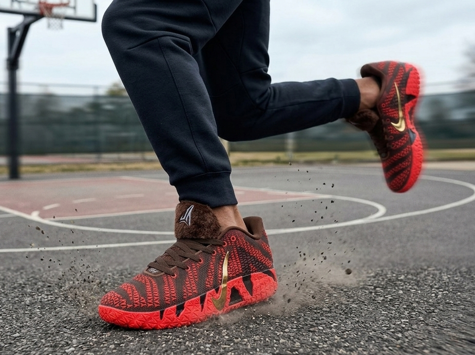 Яркие красные кроссовки Nike Ja 3 для баскетбола и стритвира