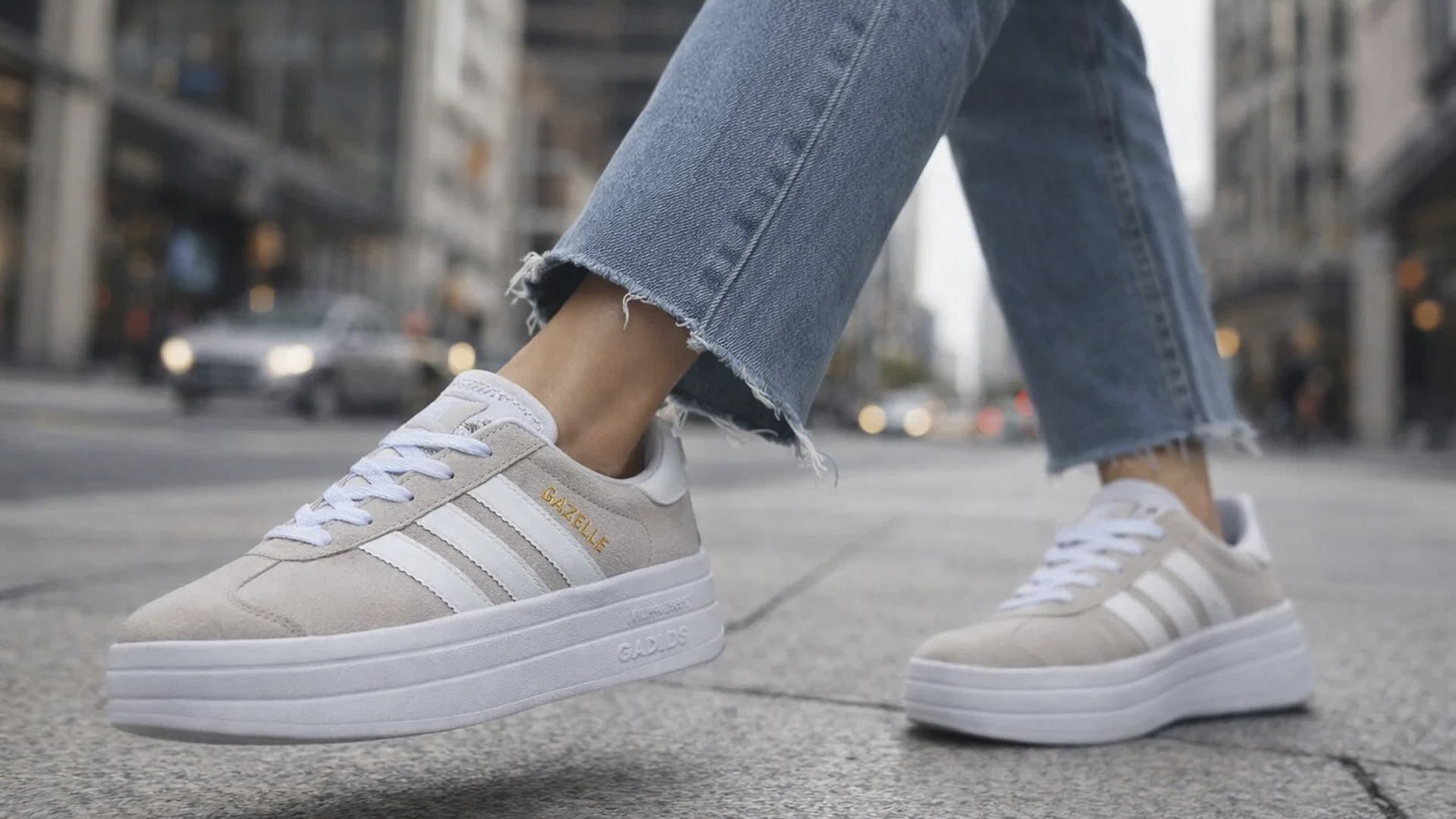 С чем девушки носят Adidas Gazelle Bold