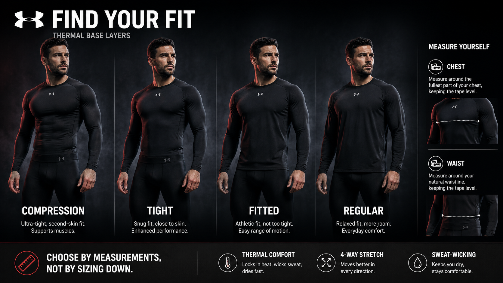 Технические детали термобелья Under Armour: ткань, швы и пояс