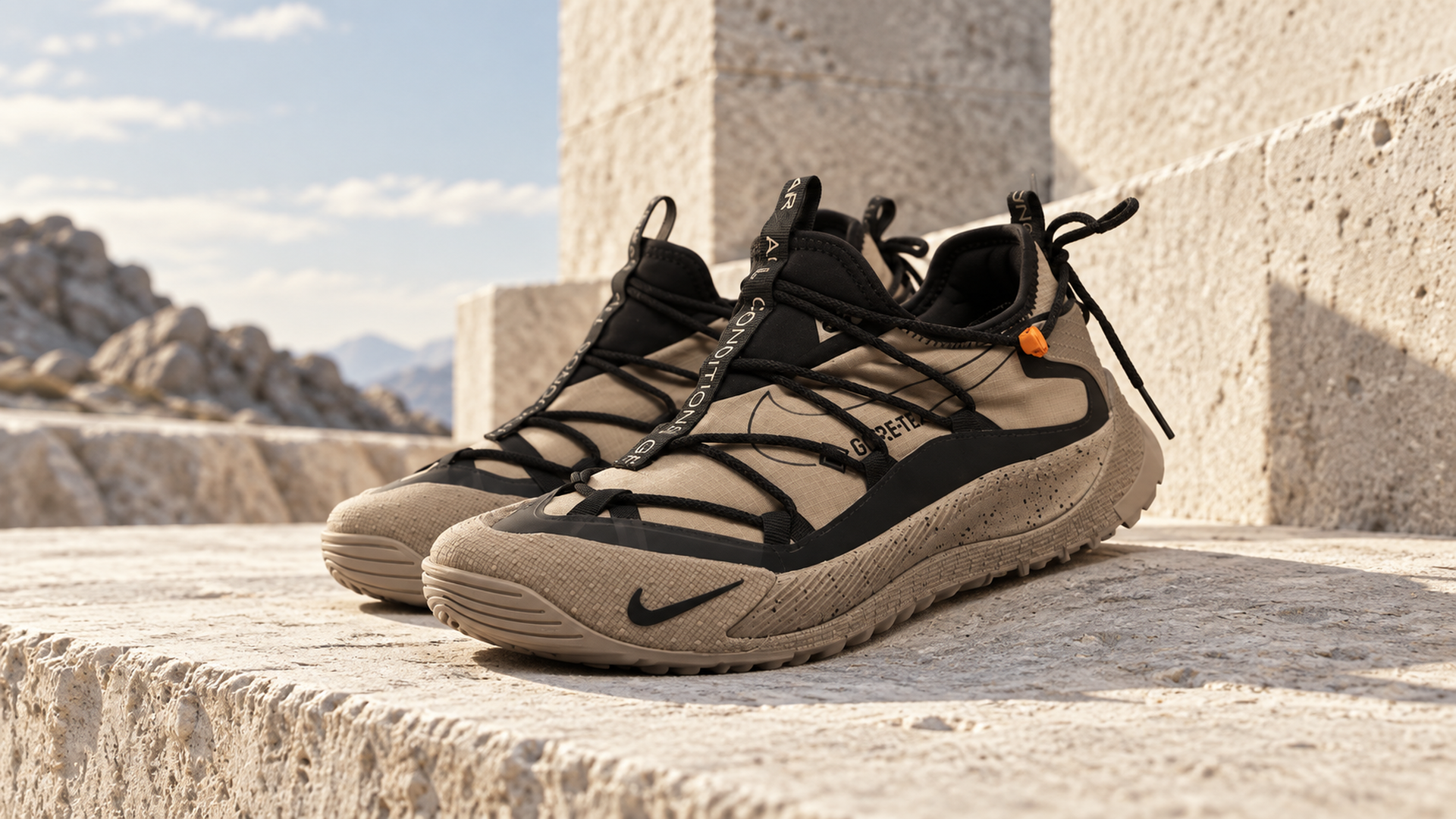Бежевые кроссовки Nike ACG Air Terra Antarktik Low, арт. 42969.